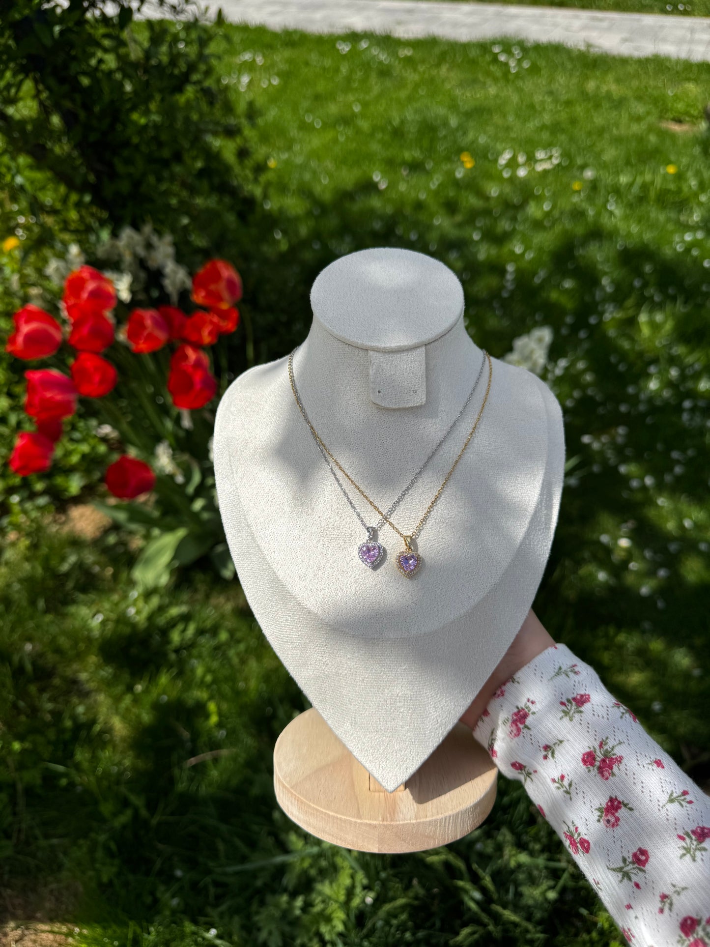 Pink Heart Necklaces