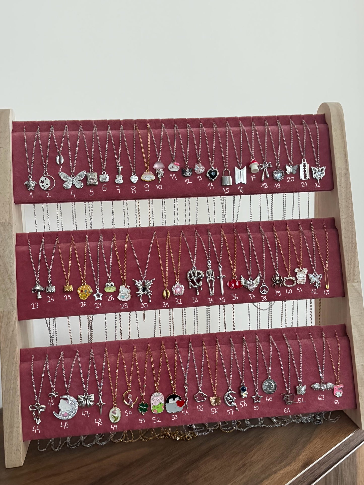 Stainless steel chain charm necklaces