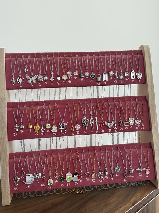 Stainless steel chain charm necklaces