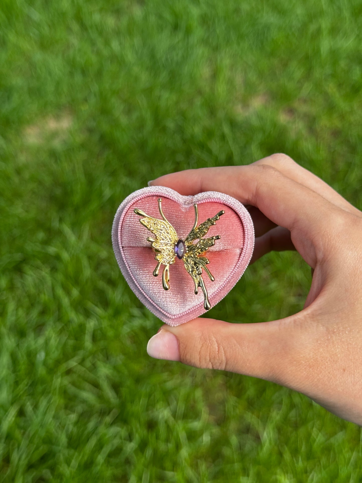 Purple Butterfly ring