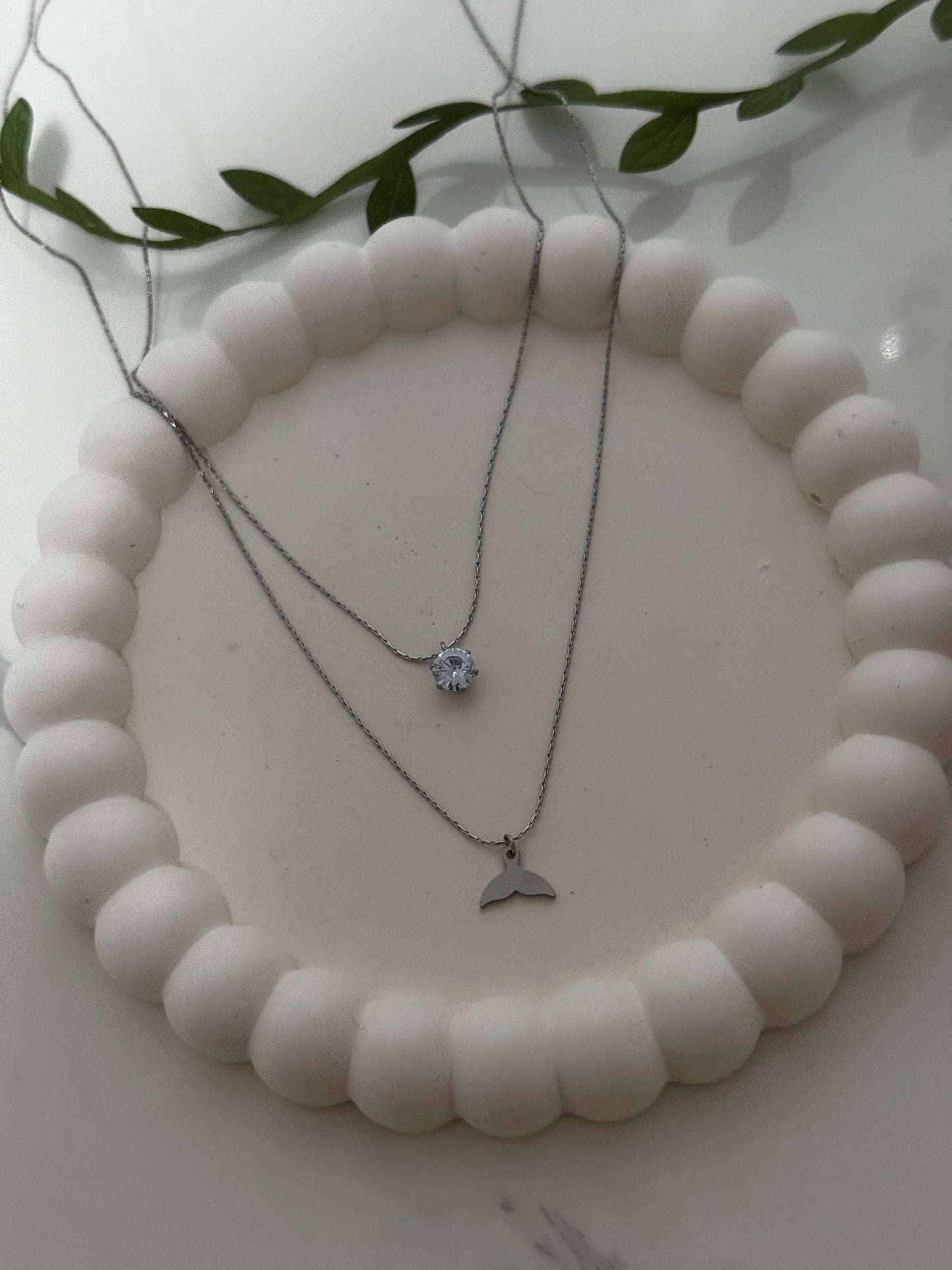 Mermaid double layer necklace