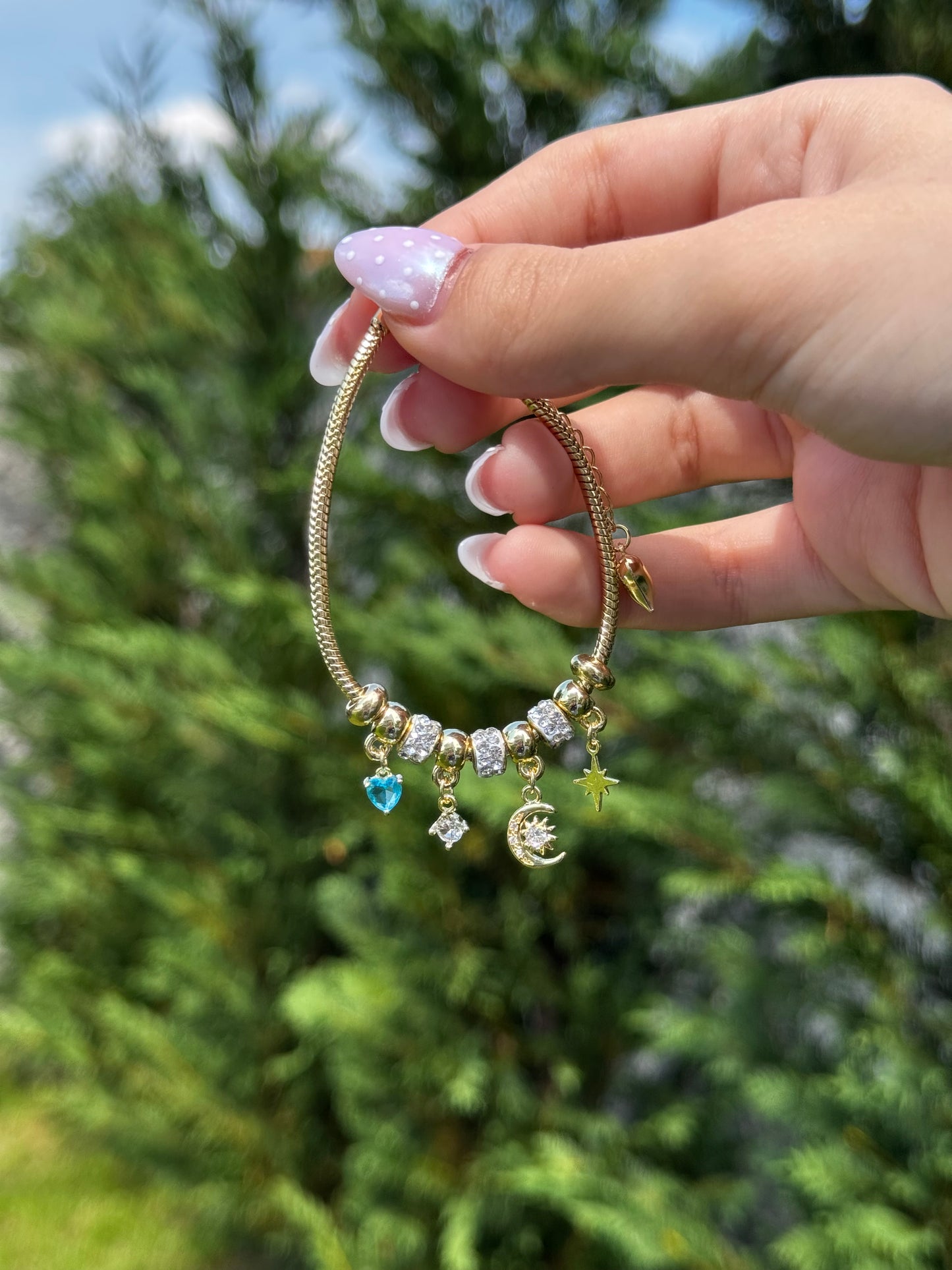 Blue Charm Bracelet