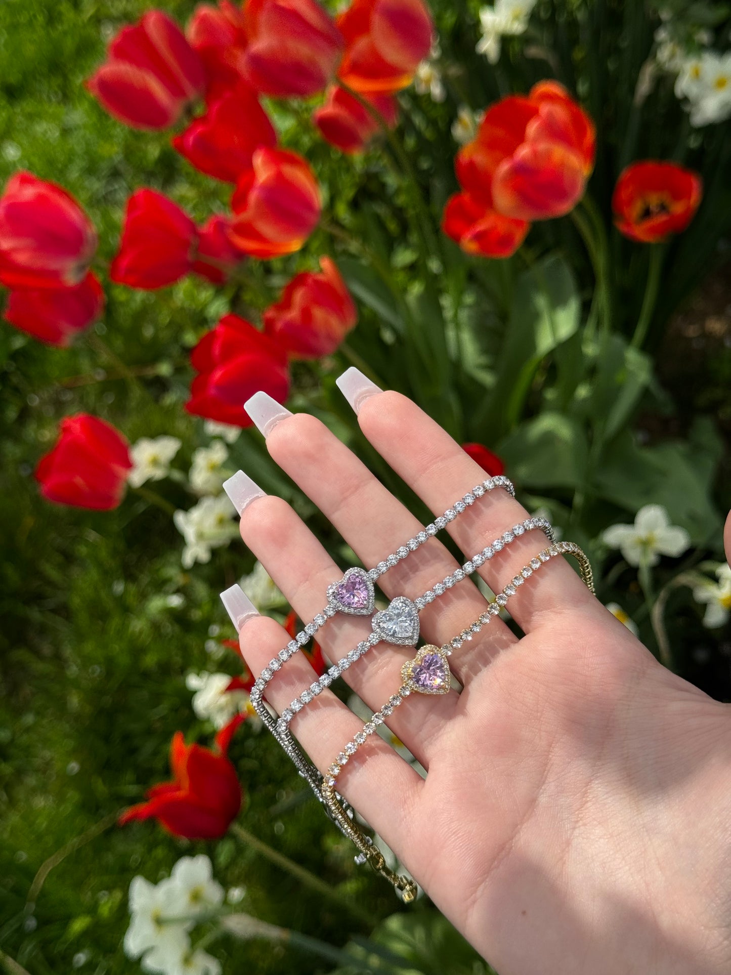 Tennis Heart Bracelets