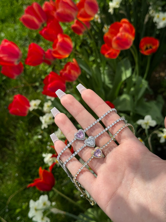 Tennis Heart Bracelets