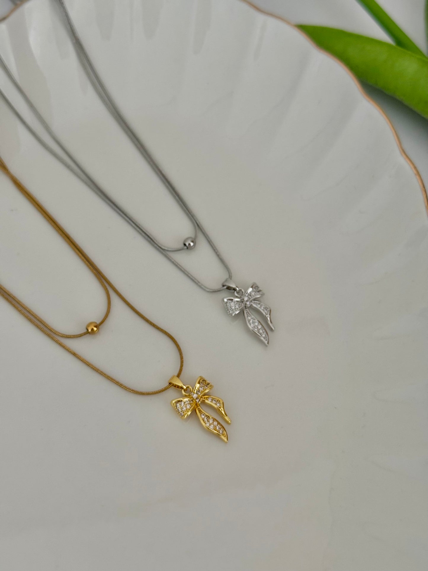 Matching Bow Necklaces