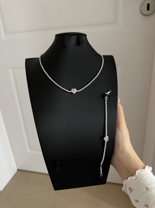 Pink heart set