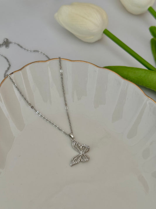 Silver Butterfly Necklace