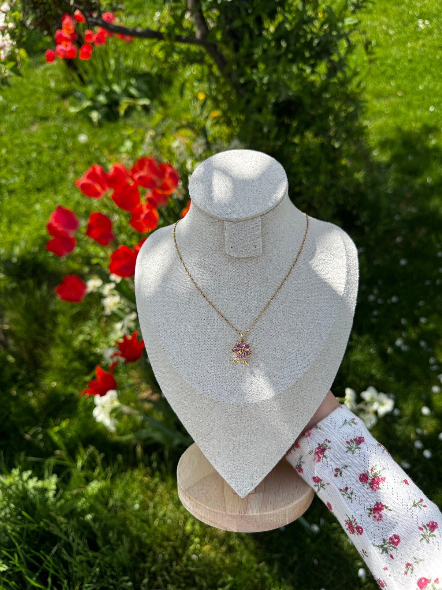 Heart Bow Necklace