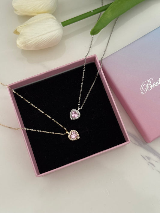 Pink Heart Necklaces