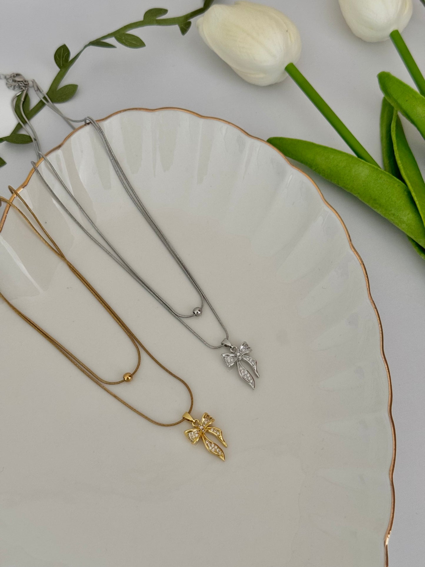 Matching Bow Necklaces