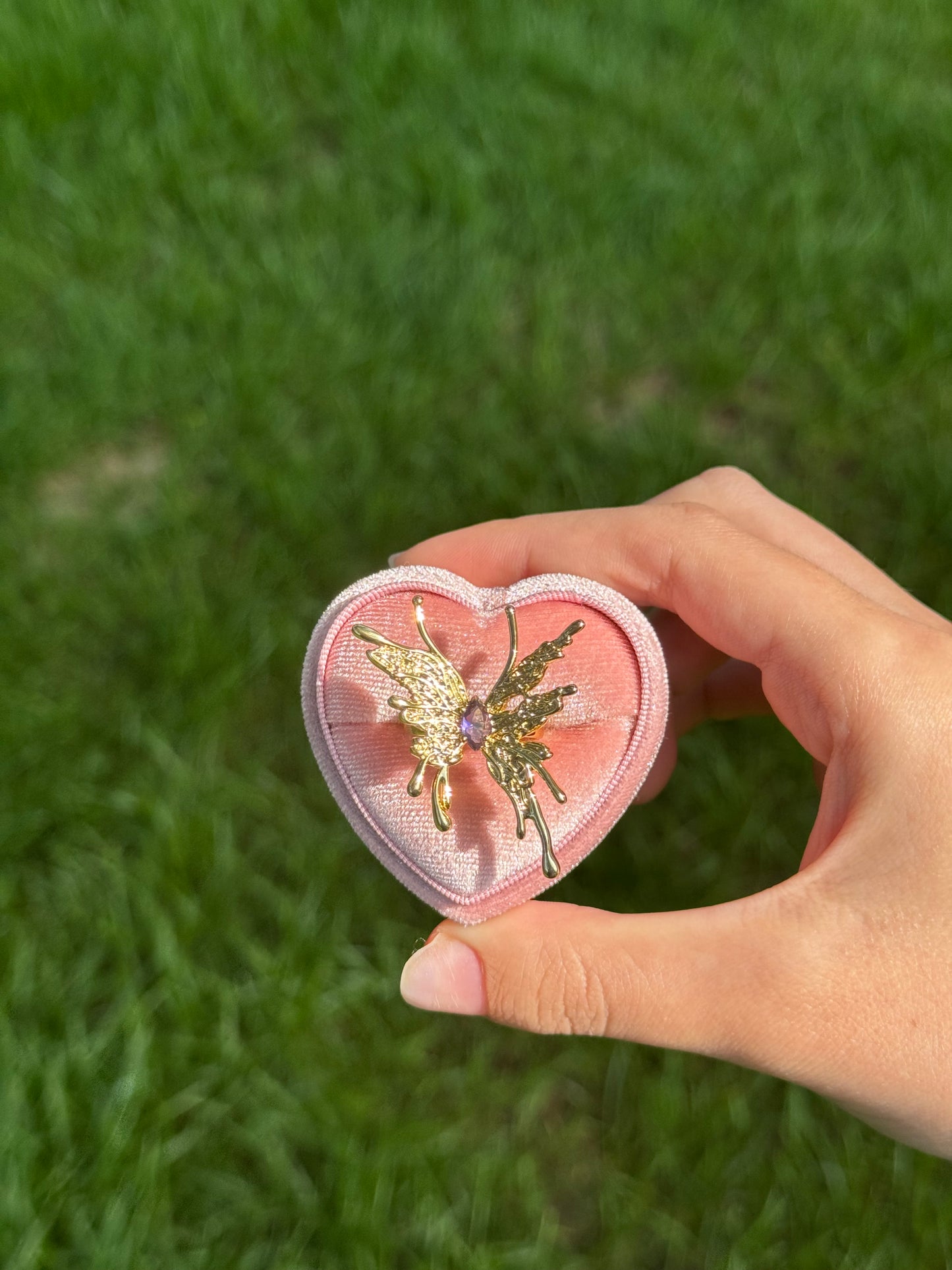 Purple Butterfly ring
