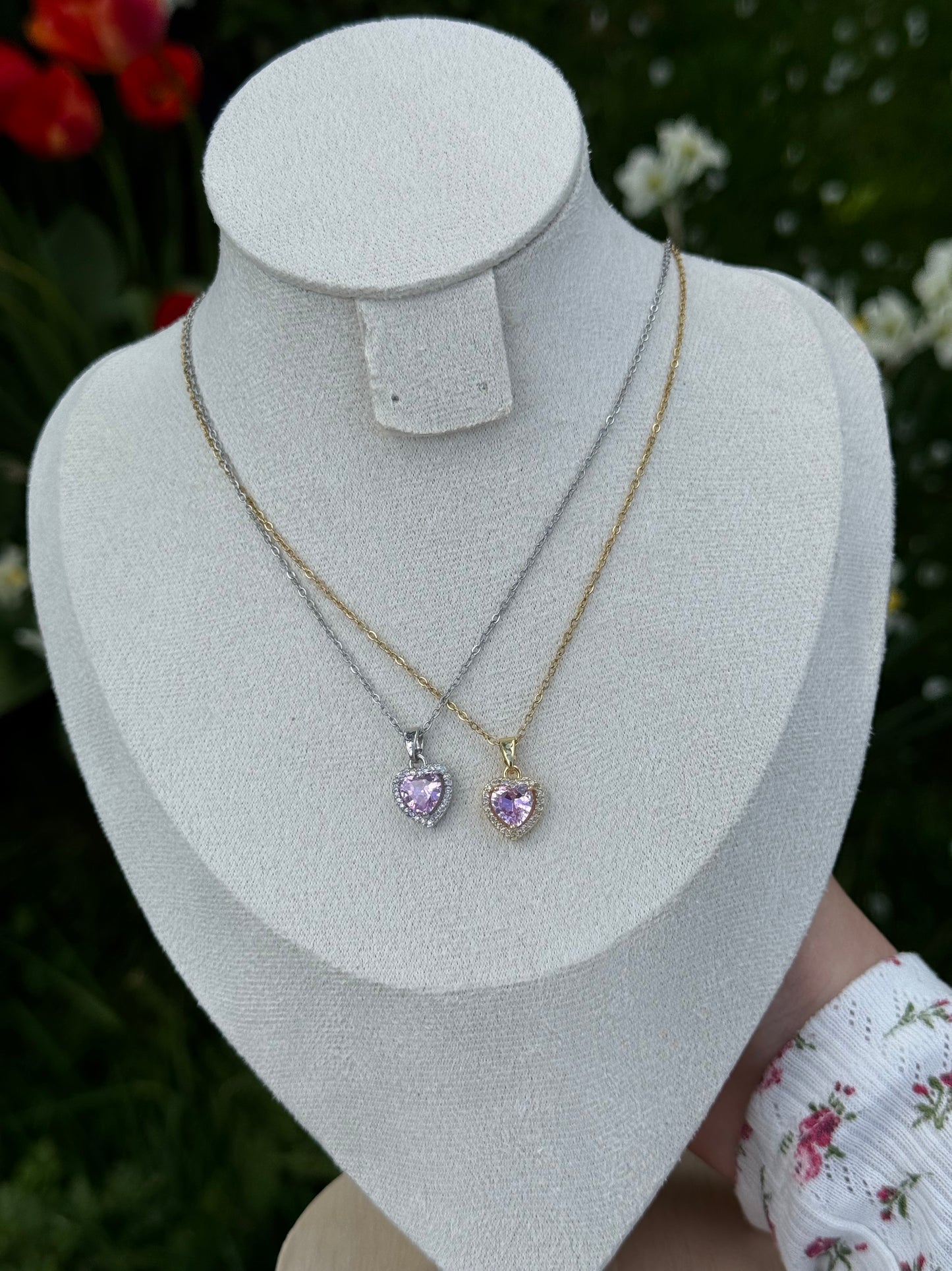 Pink Heart Necklaces