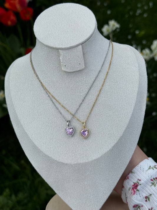 Pink Heart Necklaces