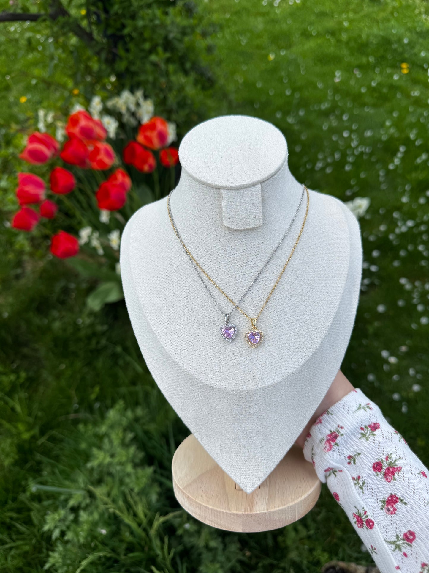 Pink Heart Necklaces