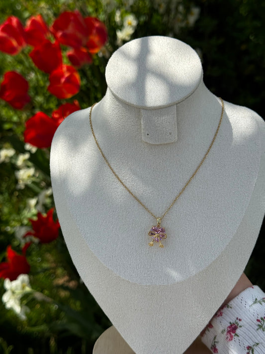 Heart Bow Necklace
